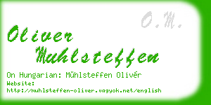 oliver muhlsteffen business card