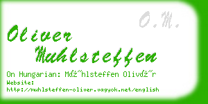 oliver muhlsteffen business card